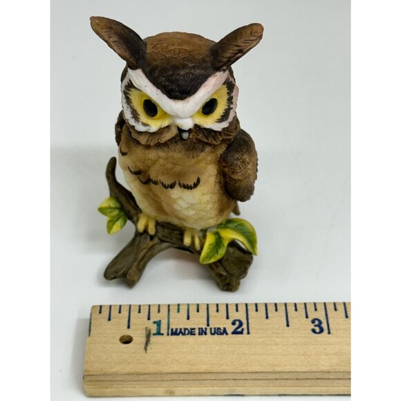 VTG Lefton China Great Horned Owl Figurine Ceramic Woodland Bird 1983–1990s - Picture 8 of 8
